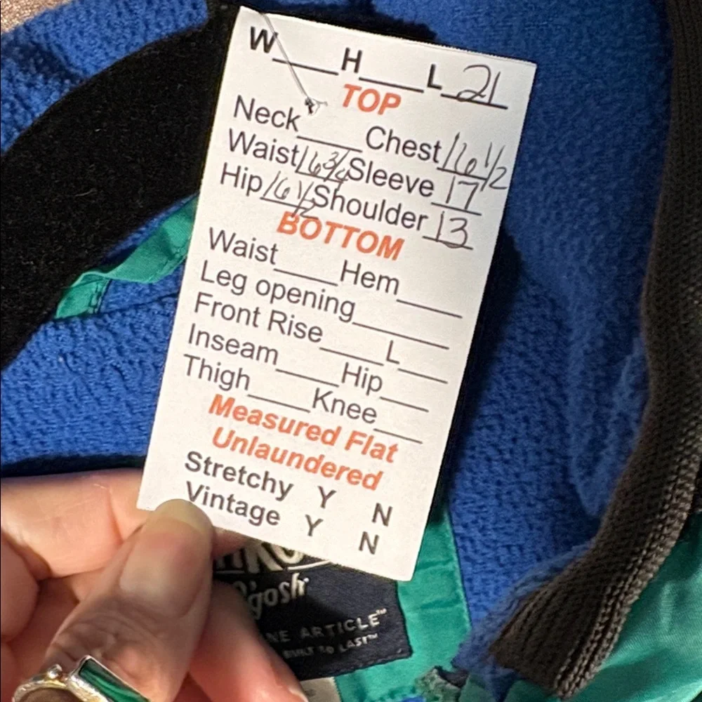 OshKosh B'gosh Turquoise Puffer Jacket kids‎ unlaundered six 7 bag b59